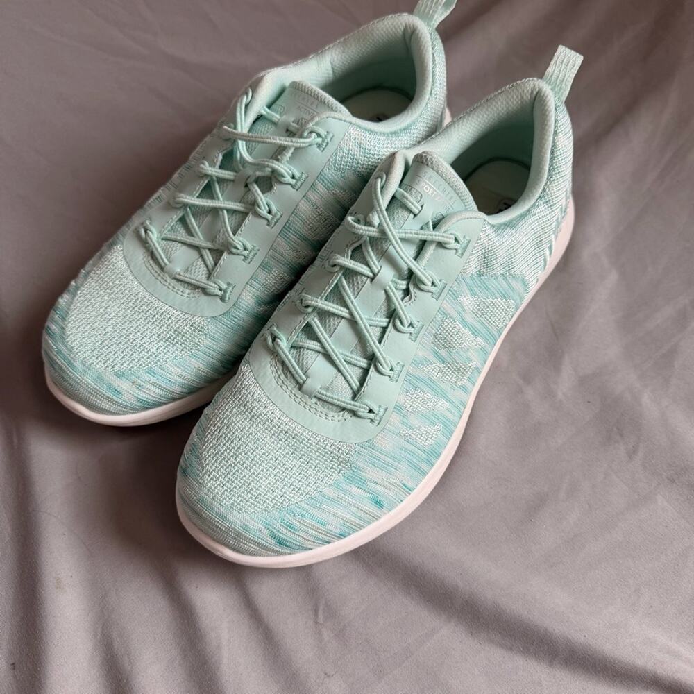 Skechers Vapor Foam Lite Washable knit bungee sneakers in spark women's size 6